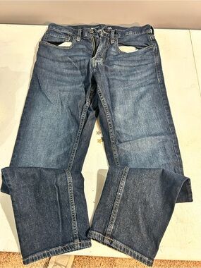 Old Navy Men's Dark Blue Relaxed Straight Jeans